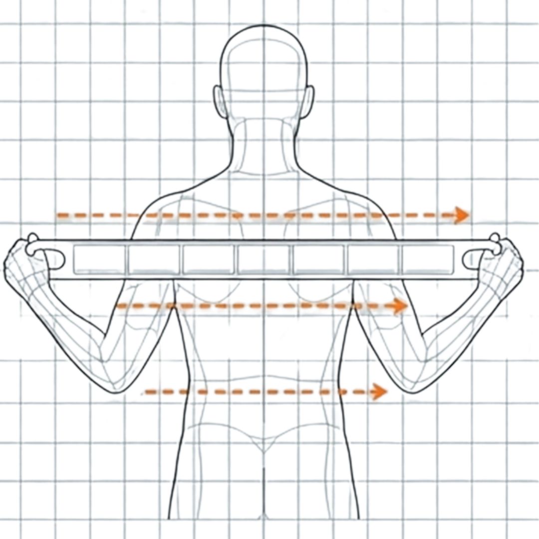 Illustration for step 2: Pull across your back